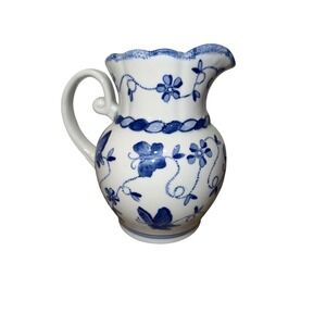 Seymour Mann Inc China Blue Fine Porcelain Pitcher